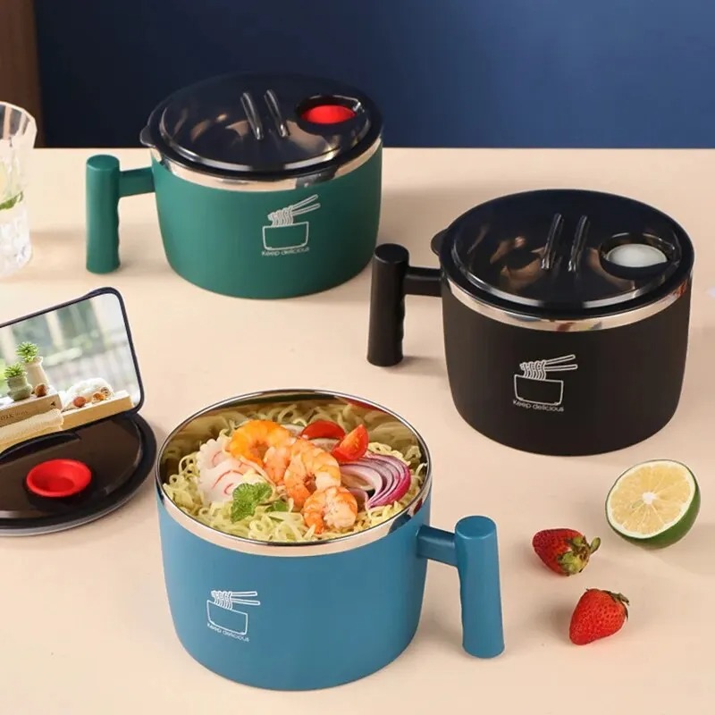 Dim Sum Basket - 1pcs Stainless Steel Instant Noodle Bowl