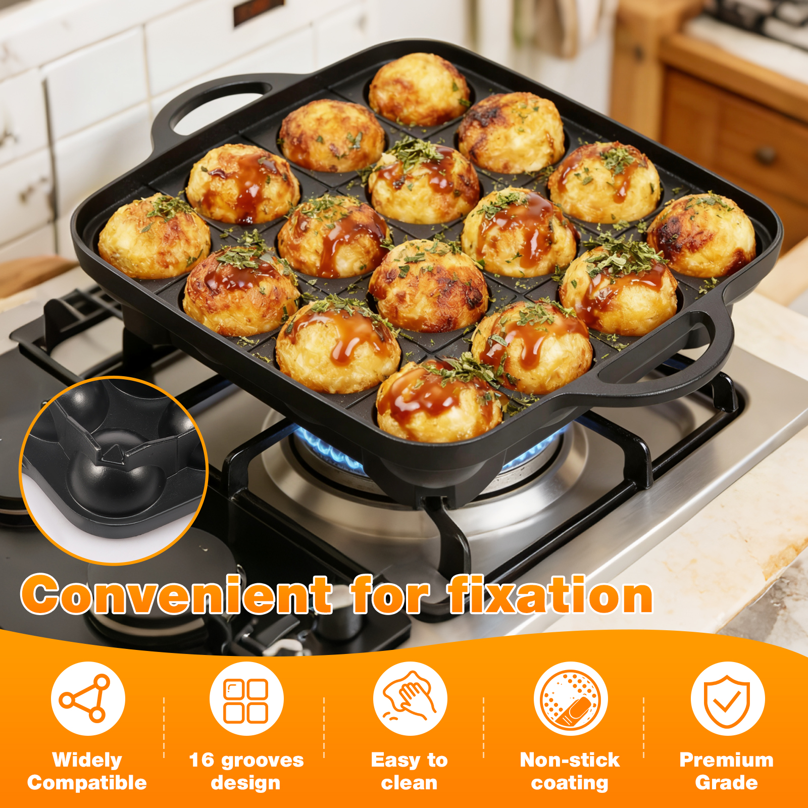 Takoyaki Pan Nonstick Japanese - Takoyaki Grill Plate ulasan dan harga