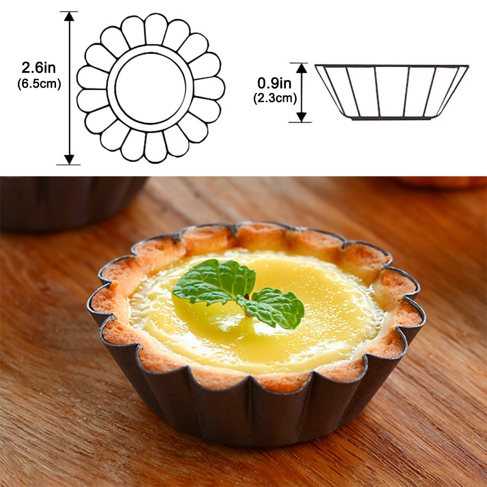 12Pcs Pan Mold Tart Quiche Fla - Egg Waffle Pan ulasan dan harga