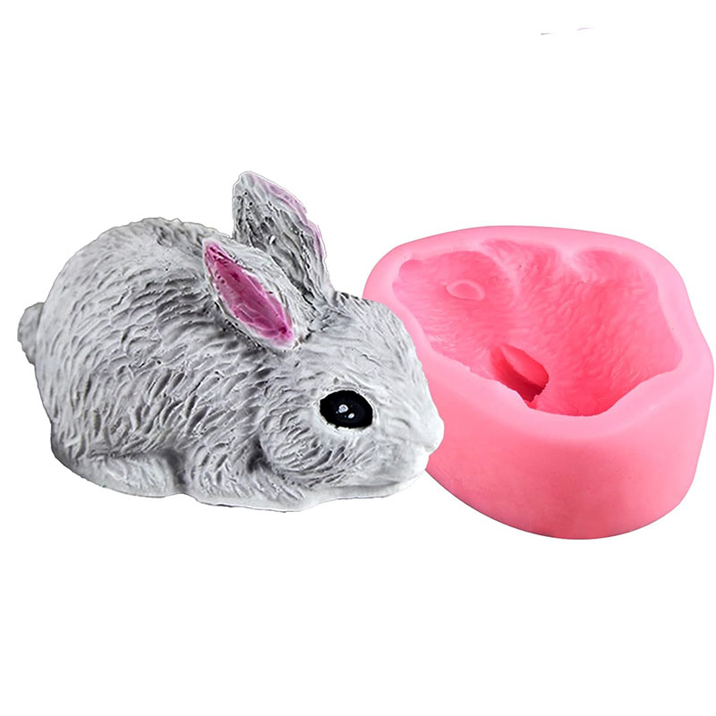 3D Rabbit Silicone Soap Mold E - Bunny Cake Mold ulasan dan harga