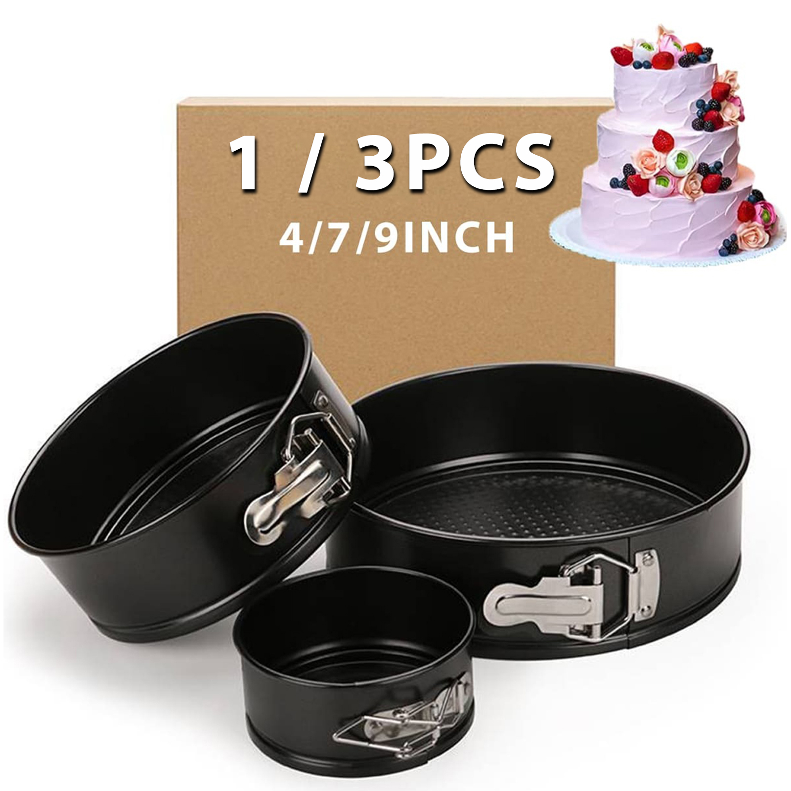 1PC, 3PCS Cake Pan Set, Round  - Egg Waffle Pan ulasan dan harga