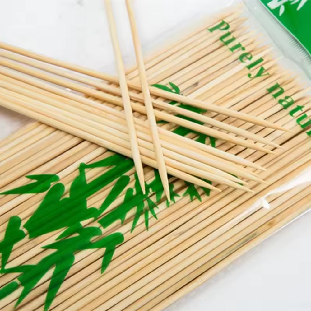 1350/90Pcs Natural BBQ Skewers - Corn Dog Stick ulasan dan harga