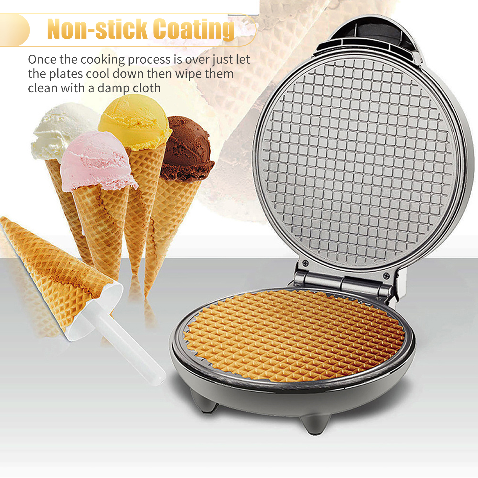 1200W Waffle Maker Nonstick Ba - Waffle Cone Maker ulasan dan harga