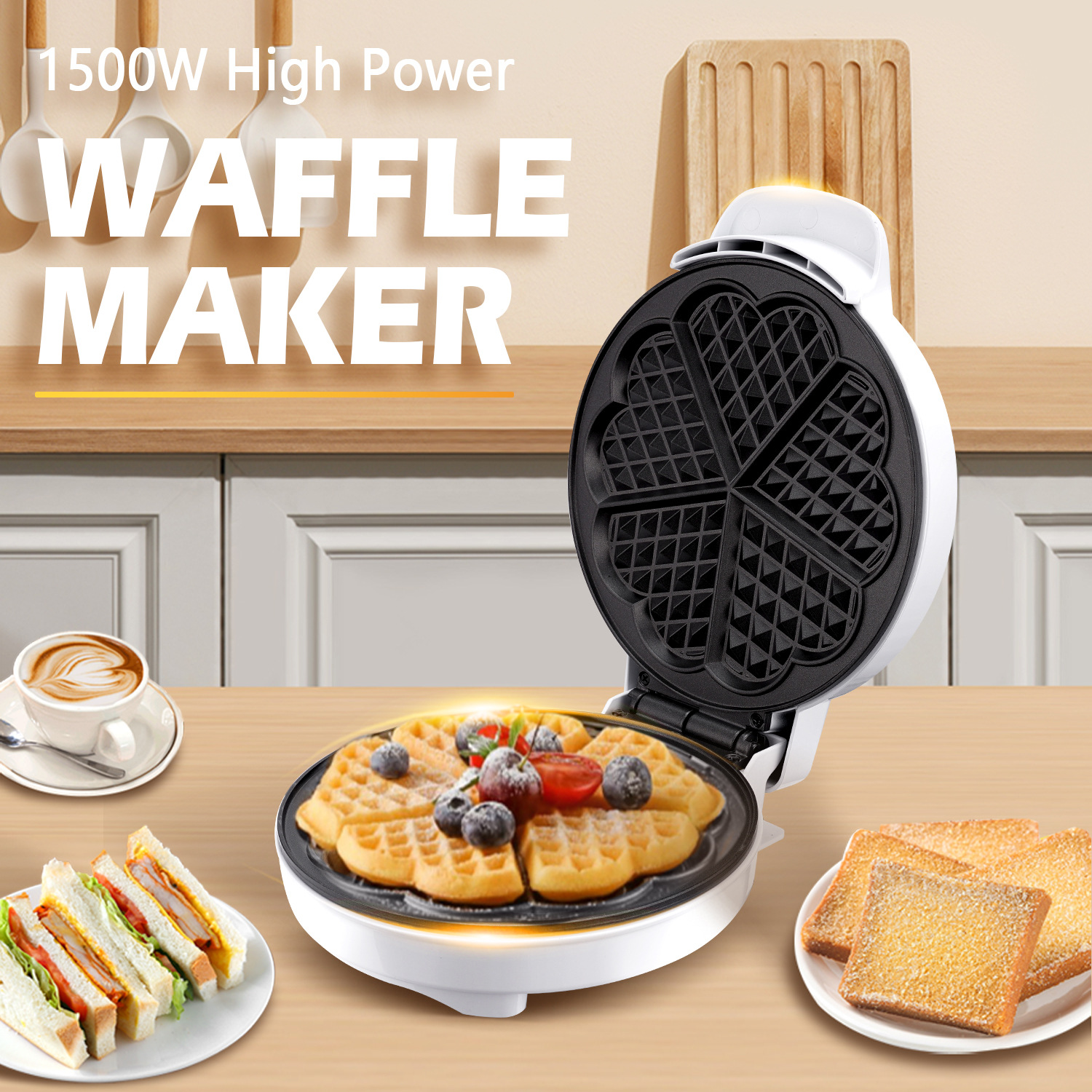 Breakfast Waffle Molds Egg Cak - Mini Pancake Griddle ulasan dan harga