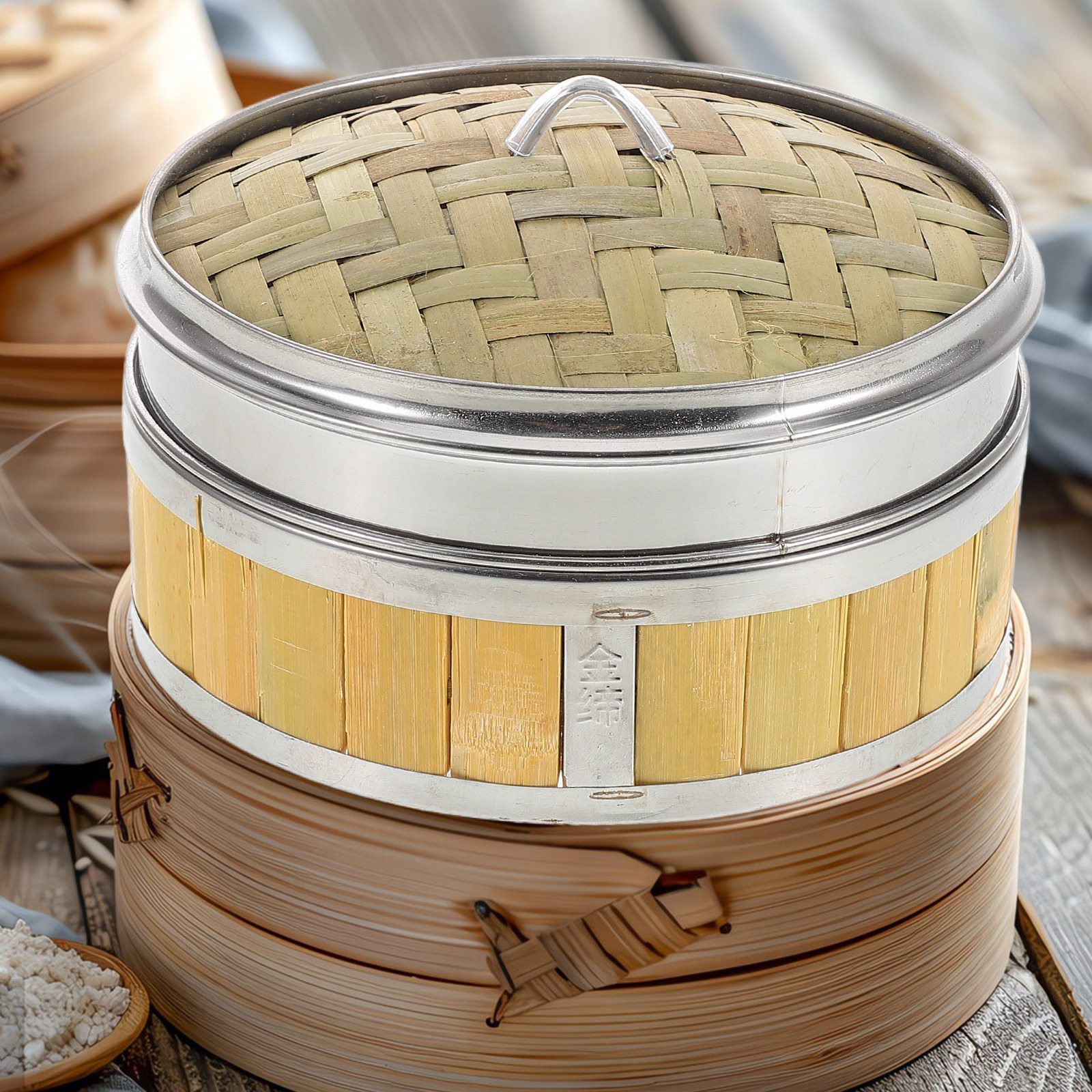 18Cm Bamboo Wood Steamer Baske - Bao Steamer Bamboo ulasan dan harga