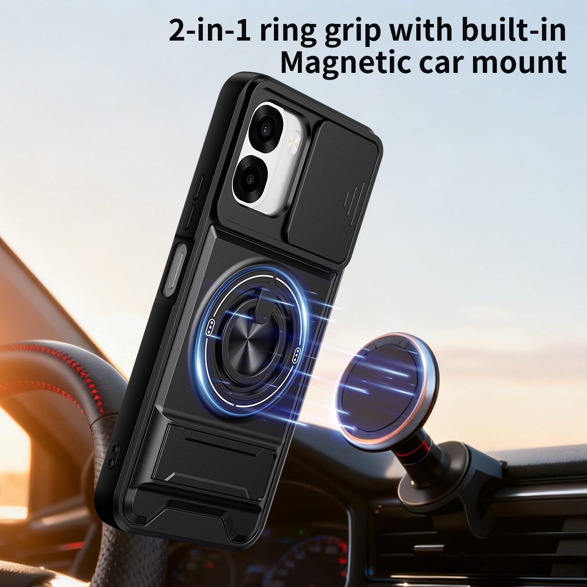 Armor Phone Case For Oppo A6x  - Taco Stand Holder ulasan dan harga