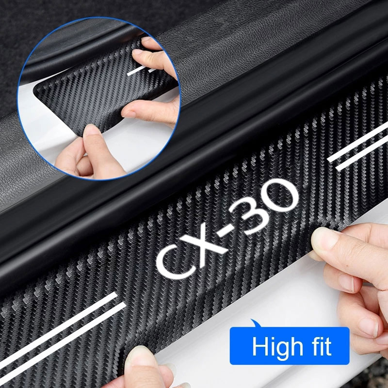 Car Door Sill Guard Plate Thre - Crepe Pan Carbon ulasan dan harga