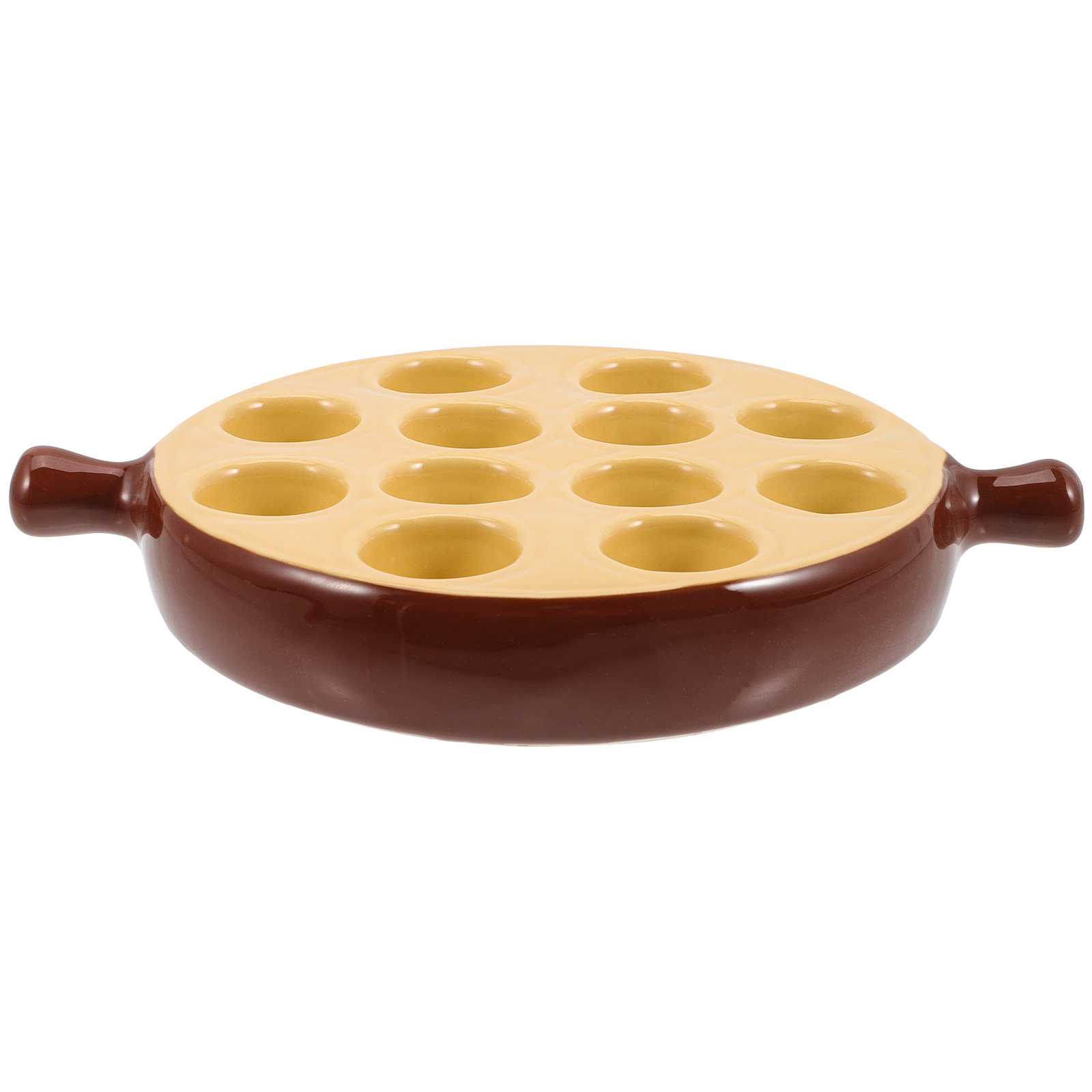 Ceramic Escargot Plate 12 Hole - Takoyaki Grill Plate ulasan dan harga