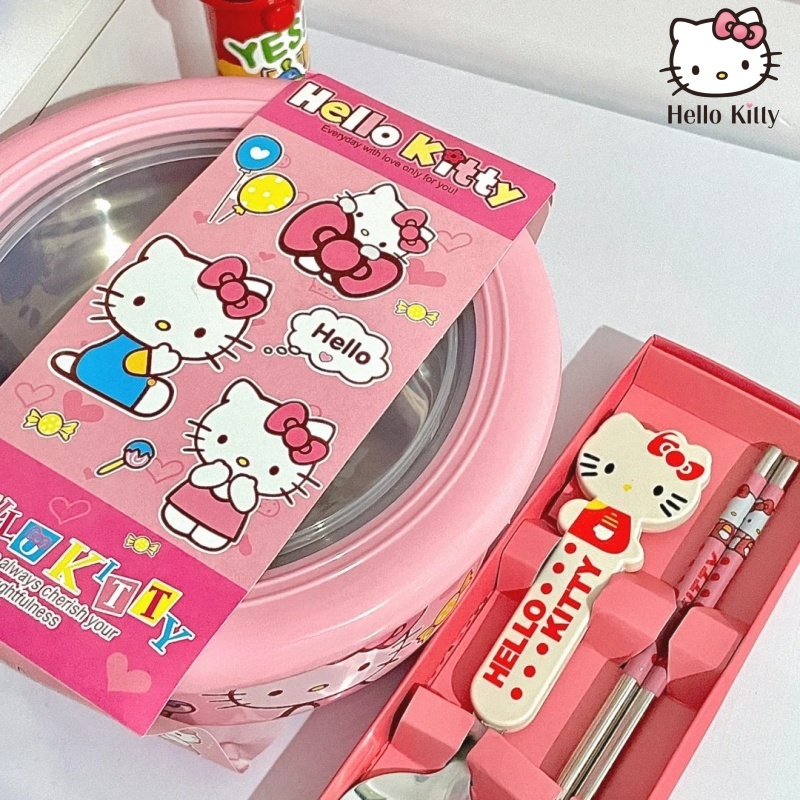 Cute Hello Kitty Stainless Ste - Dim Sum Basket ulasan dan harga