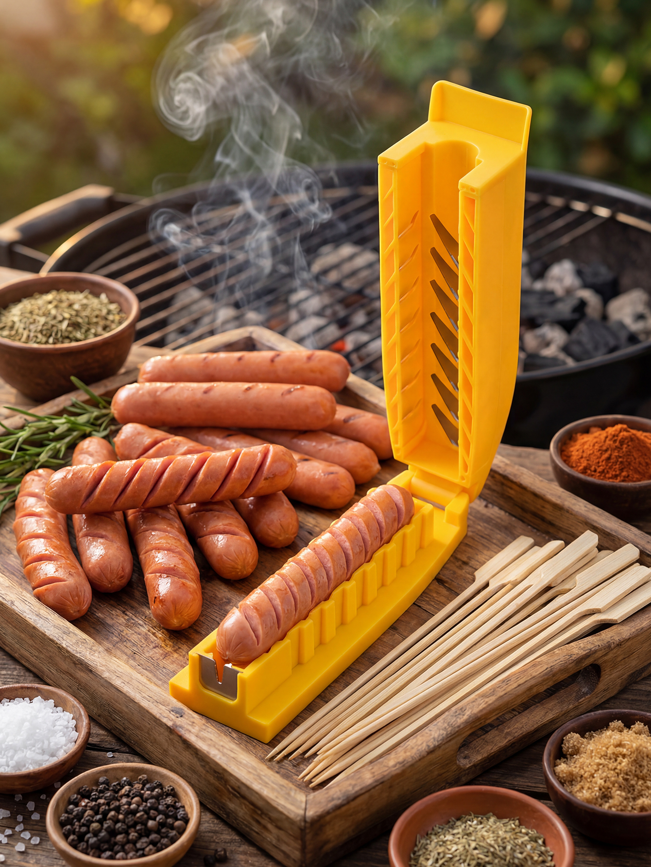 Manual Sausage Slicing Tool Re - Hot Dog Press ulasan dan harga