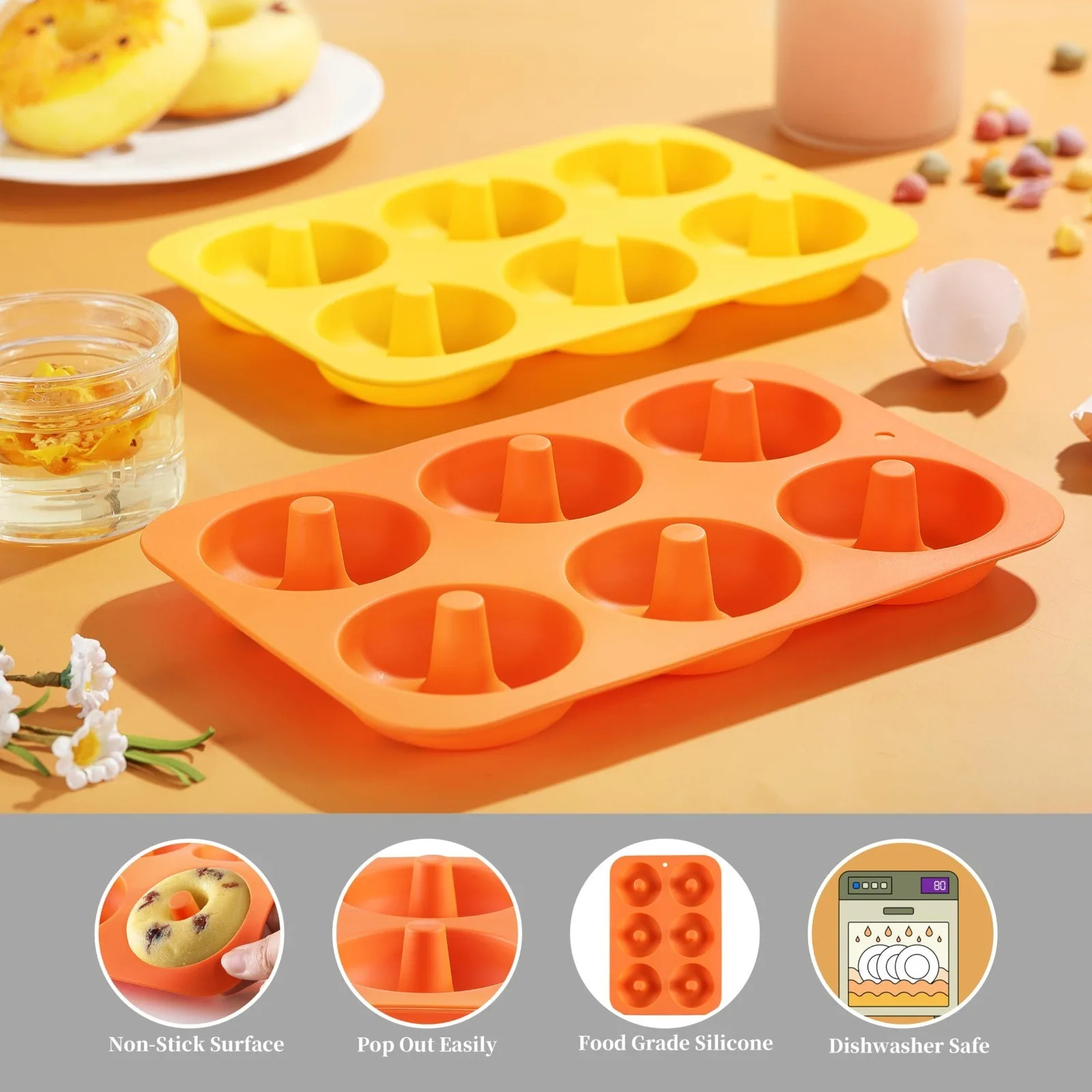 Silicone Mini Donut Pan 6-Cavi - Donut Mold Silicone ulasan dan harga